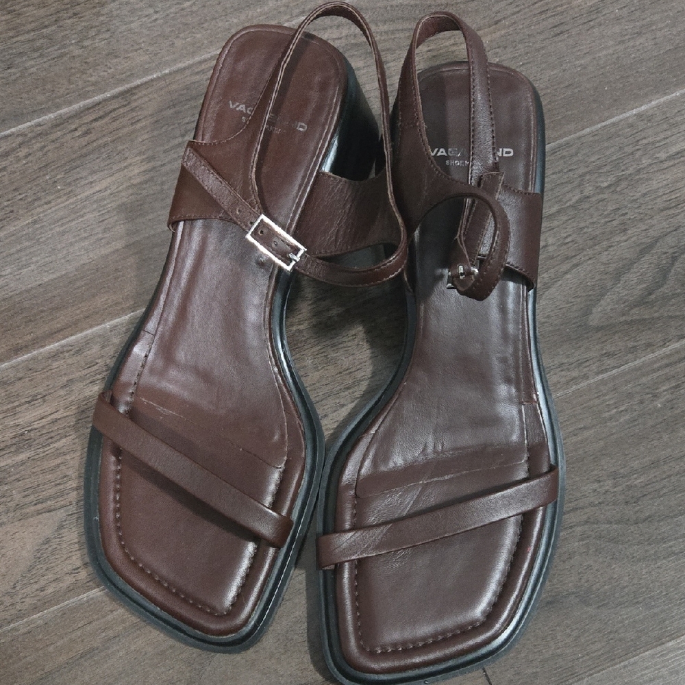 Vagabond Dark Brown Women's Leather Sandals